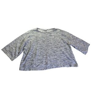 Pure Jill Space Dye Top KTP198942 Womens Medium Petite Grey Minimalist Relaxed